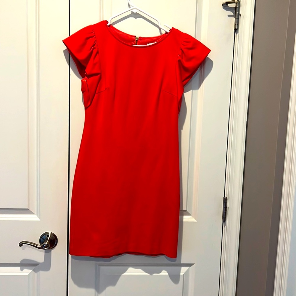 TRINA TURK salmon colored dress! Size 2 .. super cute especially the back zipper